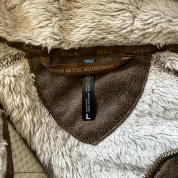 Kuhl Flight Jacket Fleece with Stowaway Hood - Stone - Picture 3 of 3